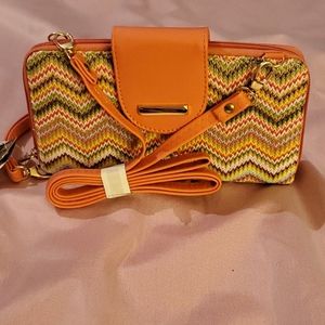 Three way, wallet, wristlet and crossbody